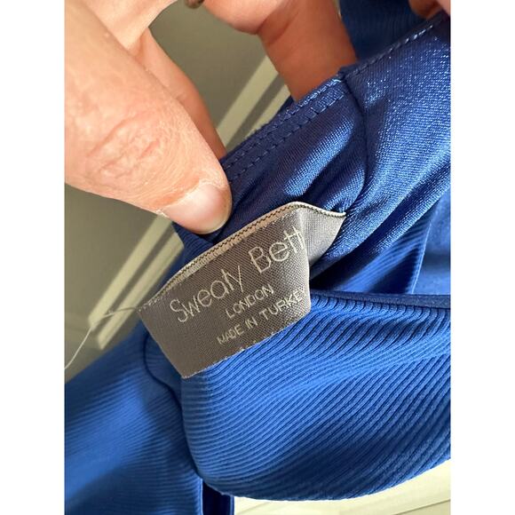 Sweaty Betty Emily Strappy Back Dress in Lightning Blue Small NWT - Picture 14 of 16